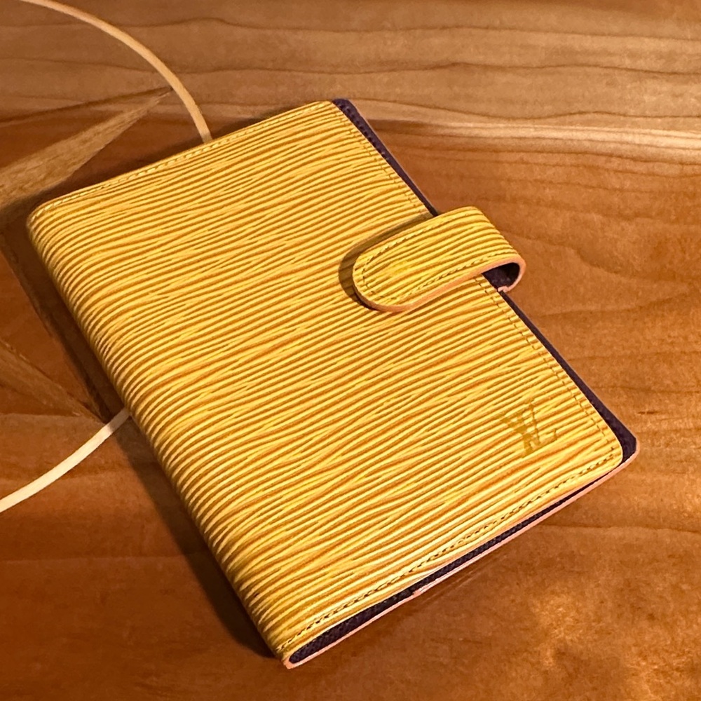 Louis Vuitton Yellow Epi Leather Small Agenda Cover